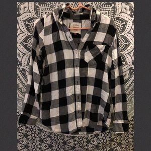 Black and white flannel